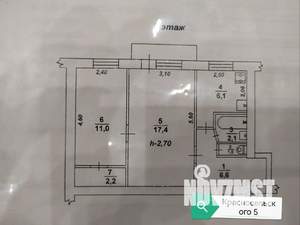 2-к квартира, вторичка, 45м2, 5/5 этаж