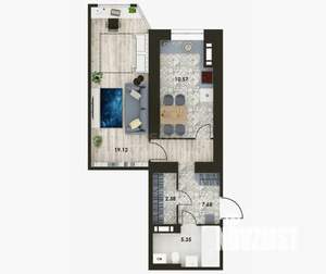 1-к квартира, вторичка, 45м2, 4/16 этаж