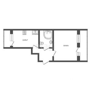 1-к квартира, вторичка, 45м2, 5/10 этаж