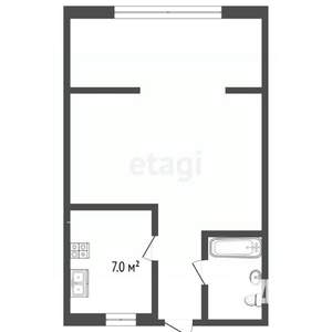 1-к квартира, вторичка, 30м2, 5/5 этаж
