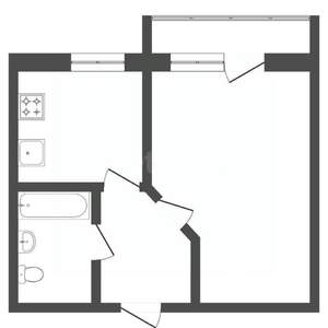 1-к квартира, вторичка, 27м2, 1/5 этаж