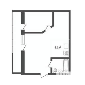 Студия квартира, вторичка, 48м2, 1/6 этаж