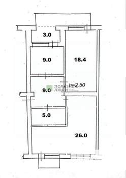 2-к квартира, вторичка, 70м2, 3/5 этаж