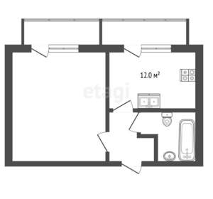 1-к квартира, вторичка, 41м2, 3/5 этаж