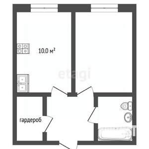 1-к квартира, вторичка, 37м2, 3/10 этаж