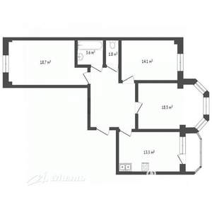 3-к квартира, вторичка, 89м2, 5/10 этаж