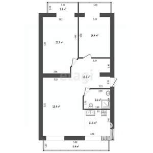 3-к квартира, вторичка, 85м2, 4/5 этаж