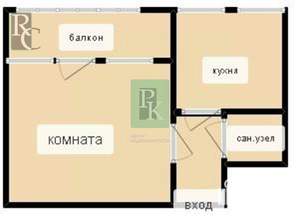 1-к квартира, вторичка, 30м2, 1/5 этаж