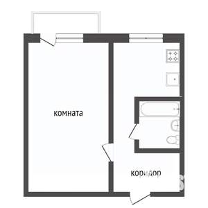 1-к квартира, вторичка, 31м2, 3/5 этаж