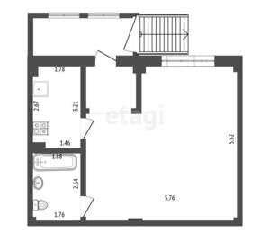 1-к квартира, вторичка, 49м2, 1/9 этаж