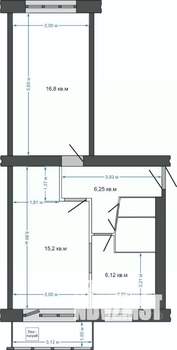 2-к квартира, вторичка, 47м2, -1/5 этаж