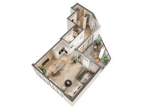 Студия квартира, вторичка, 91м2, 2/7 этаж