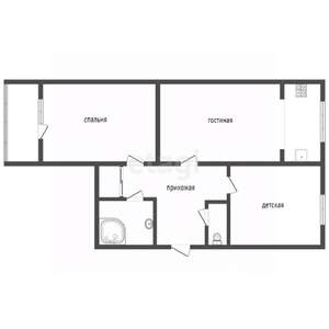 3-к квартира, вторичка, 80м2, 9/9 этаж