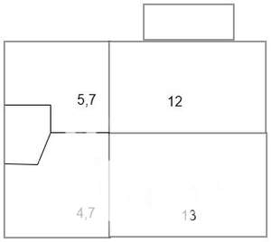 2-к квартира, вторичка, 40м2, 3/5 этаж
