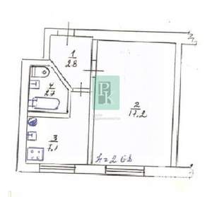 1-к квартира, вторичка, 30м2, 1/5 этаж
