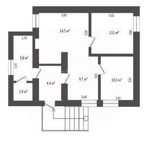 3-к квартира, вторичка, 57м2, 1/1 этаж