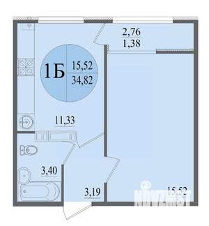 1-к квартира, вторичка, 35м2, 5/12 этаж