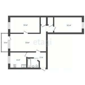 3-к квартира, вторичка, 57м2, 5/5 этаж