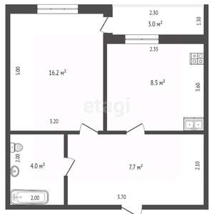 1-к квартира, вторичка, 36м2, 6/11 этаж