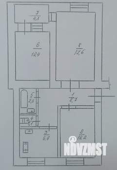 3-к квартира, вторичка, 60м2, 2/2 этаж