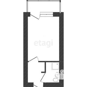 1-к квартира, вторичка, 18м2, 2/5 этаж