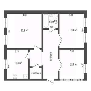 3-к квартира, вторичка, 69м2, 5/11 этаж