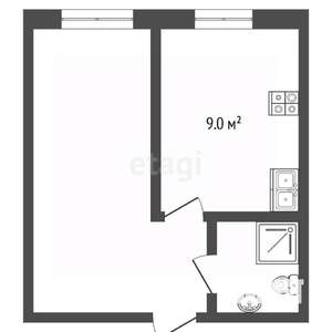 1-к квартира, вторичка, 33м2, 3/3 этаж