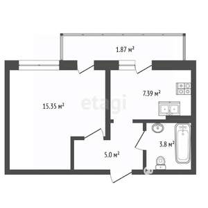 1-к квартира, вторичка, 33м2, 6/10 этаж