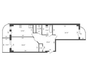 2-к квартира, вторичка, 73м2, 6/10 этаж