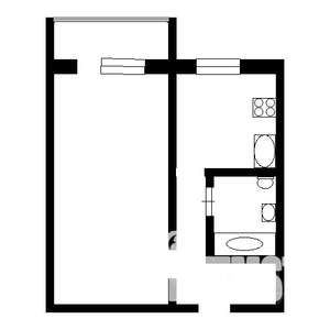 1-к квартира, вторичка, 32м2, 4/4 этаж