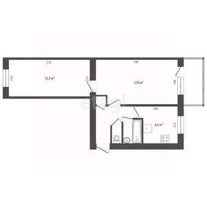 2-к квартира, вторичка, 45м2, 5/5 этаж