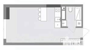 Студия квартира, вторичка, 42м2, 2/10 этаж