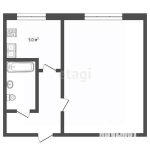 1-к квартира, вторичка, 29м2, 1/4 этаж