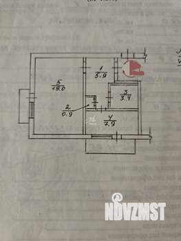1-к квартира, вторичка, 39м2, 5/5 этаж