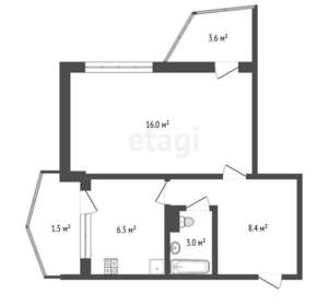 1-к квартира, вторичка, 37м2, 2/9 этаж
