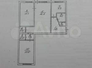 3-к квартира, вторичка, 59м2, 4/5 этаж