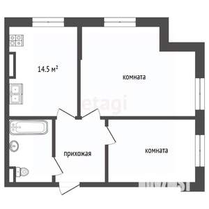 2-к квартира, вторичка, 56м2, 5/5 этаж