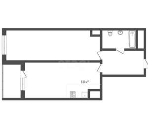 1-к квартира, вторичка, 47м2, 5/10 этаж