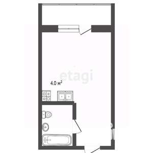 Студия квартира, вторичка, 43м2, 3/9 этаж