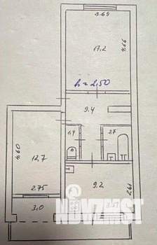 2-к квартира, вторичка, 56м2, 4/4 этаж
