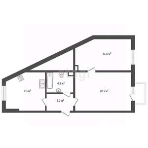 2-к квартира, вторичка, 55м2, 4/5 этаж