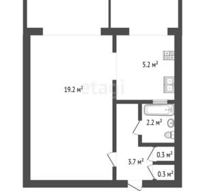 1-к квартира, вторичка, 31м2, 4/5 этаж