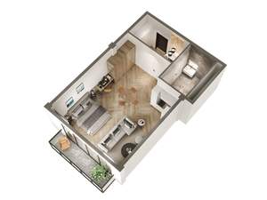 Студия квартира, вторичка, 59м2, 7/7 этаж