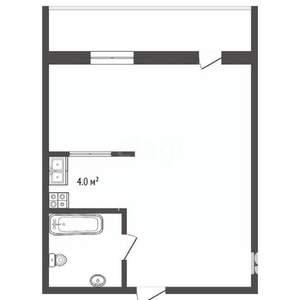 Студия квартира, вторичка, 37м2, 3/11 этаж