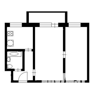 2-к квартира, вторичка, 43м2, 3/4 этаж