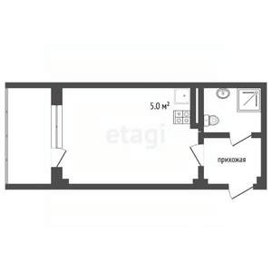 Студия квартира, вторичка, 20м2, 1/1 этаж