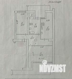 2-к квартира, вторичка, 68м2, 6/6 этаж