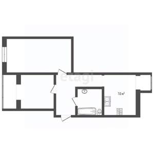 2-к квартира, вторичка, 51м2, 2/5 этаж