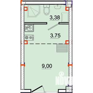 1-к квартира, вторичка, 16м2, 1/3 этаж