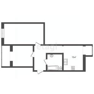 2-к квартира, вторичка, 51м2, 2/5 этаж